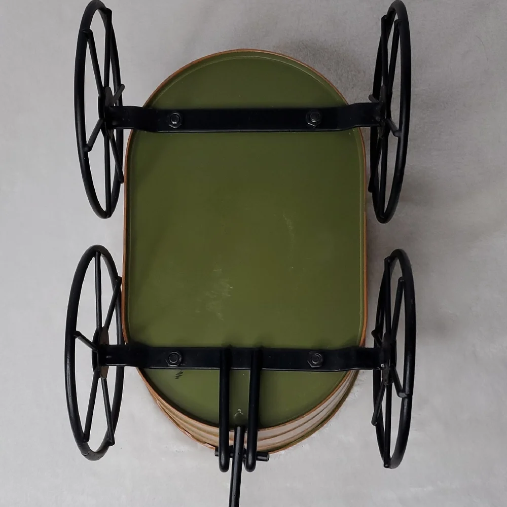 Metal Wagon Planter Decoration Centerpiece Home Decor